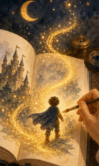 We build the story — an illustrated depiction of the Rawissimo story creation step