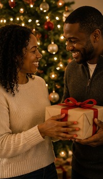 A warm lifestyle photograph representing christmas