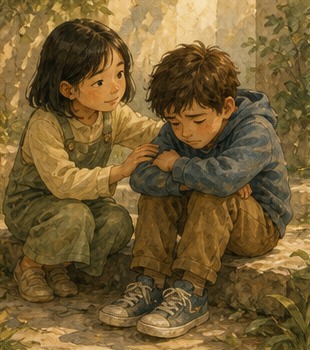 A small painterly illustration representing empathy